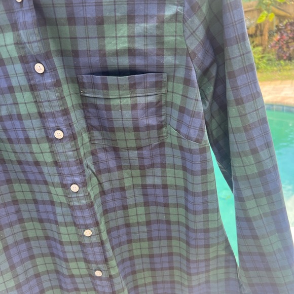 J Crew Black Watch plaid cotton poplin shirt in signature fit, Size Medium NWOT - Picture 10 of 15